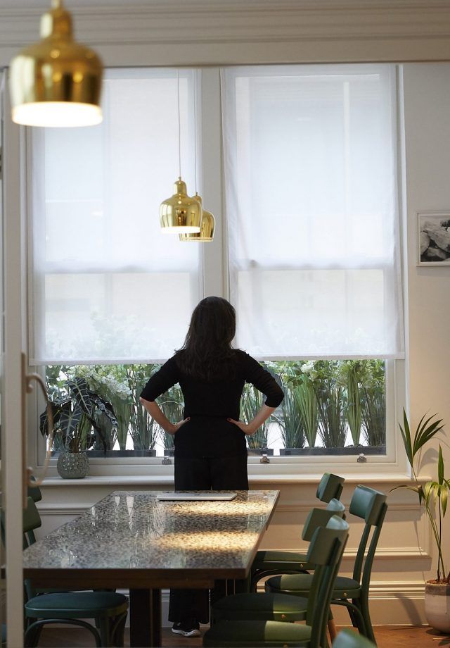 Samantha Senior, founder of The Aesthetics Accountant, in the office